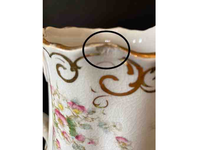 Homer Laughlin Floral Pitcher