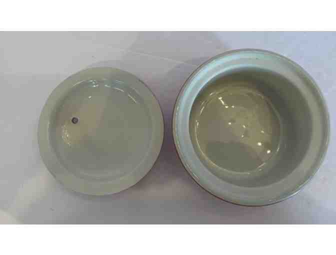 Hall China Red Individual Round Casserole with Lid