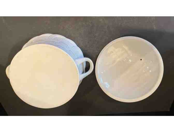 Hall China Basket Weave Casserole with Lid