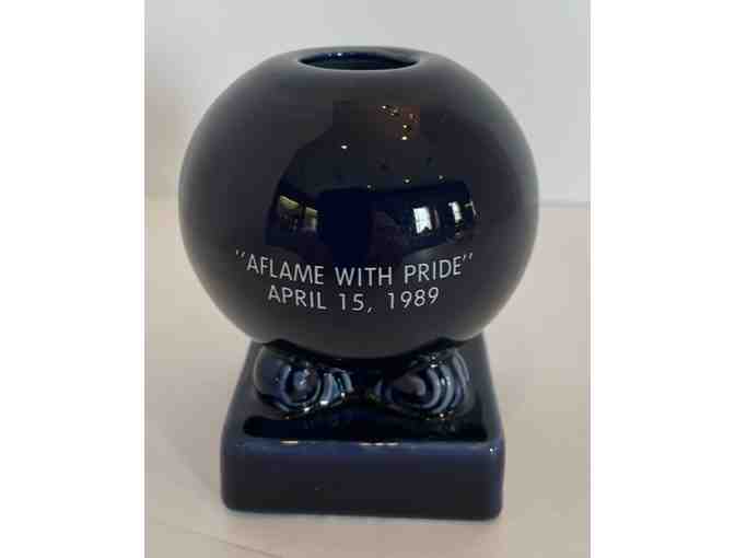 Homer Laughlin Fiesta East Liverpool Colbalt Blue Round Candle Holder