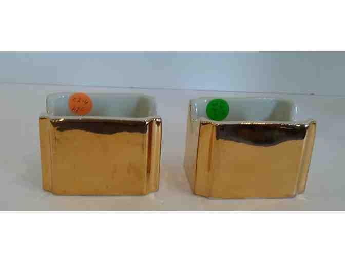 Hall China Golden Glo 716 Sugar Packet Holders 2 pcs