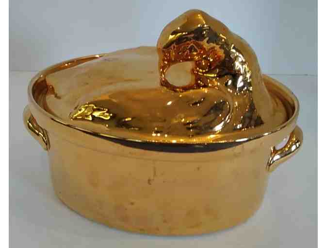 Hall China Ovenproof Golden Glo Bird Casserole