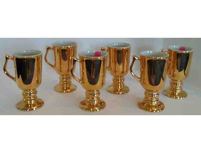 Halll China Golden Glo 1272 Pedistal Mug, 6 pcs