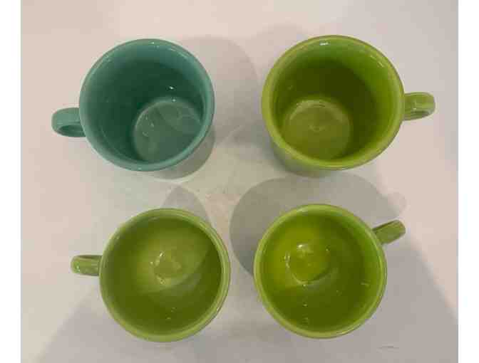 Homer Laughlin Fiesta Mugs & Cups (4 pcs.) Lemon Grass & Turquoise