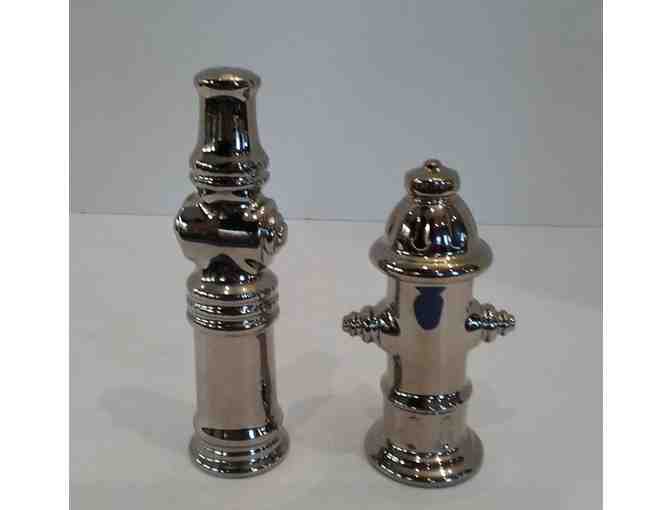 Hall China Platinum Fire Hydrant & Fire NozzleChina Salt & Pepper