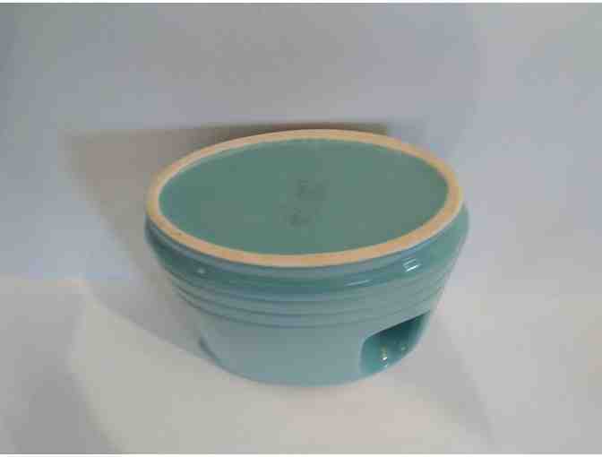 Hall China Aristocrat Pitcher Aqua with Lid