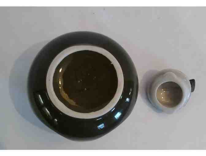 Hall China Sundial Teapot Engober Green with Lid