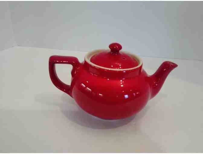Hall China Boston Teapot Red with Lid