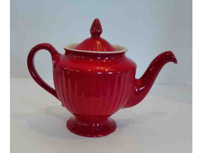 Hall China Los Angeles Teapot Red with Lid