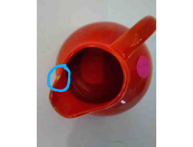 Homer Laughlin Harlequin Orange Type Color Small Pitcher