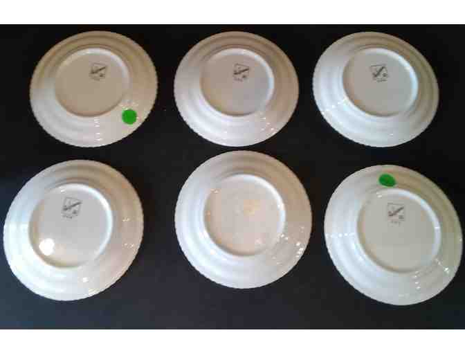 Harker Dessert Plate, 6 pcs, Ruffled Gold Trim