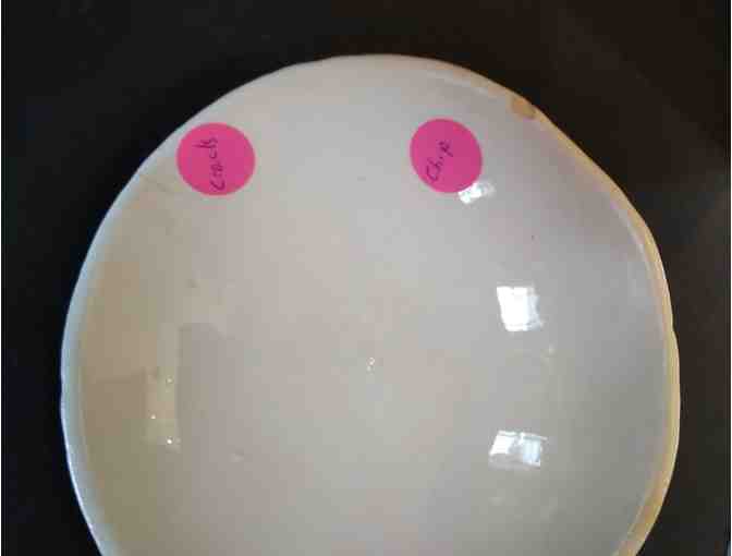 Sterling China White Covered Serving Bowl Floral Pattern