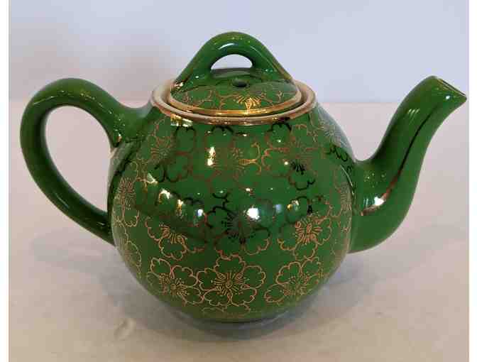 Hall China French Flower Mine Teapot with Lid