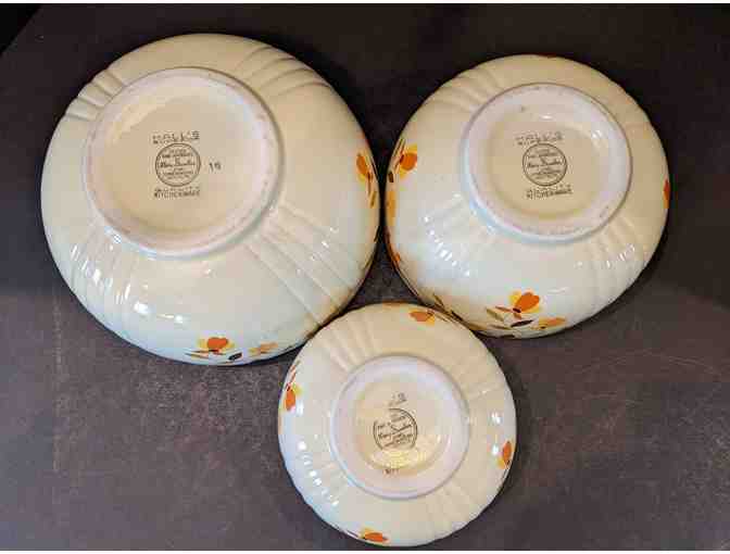 Hall China Autumn Leaf Mixing Bowl Set of 3
