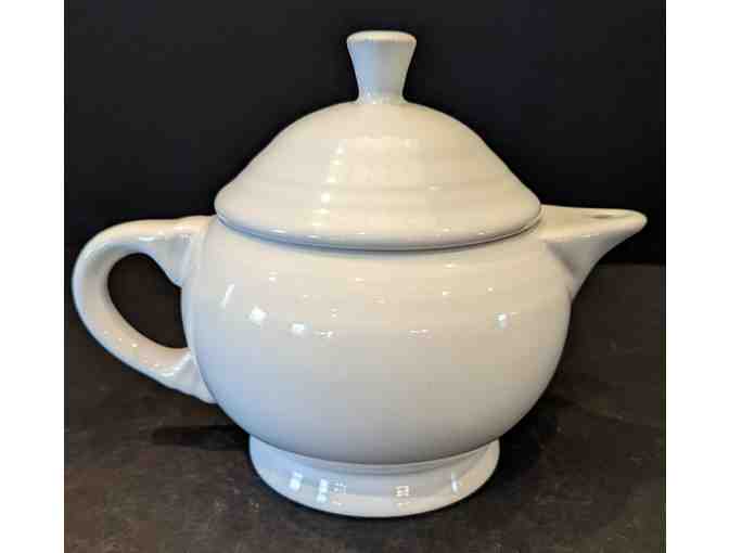 Homer Laughlin Fiesta Teapot White ELHS Emblem