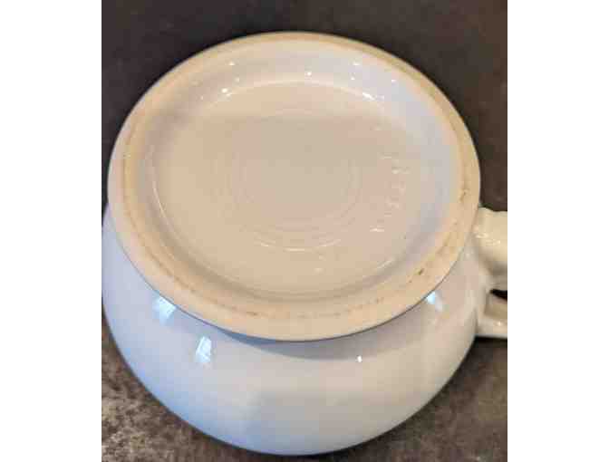 Homer Laughlin Fiesta Teapot White ELHS Emblem