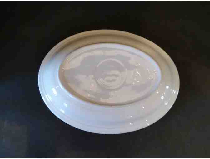 FTC Fiesta White Oval Platter Bicycle & Pumpkin