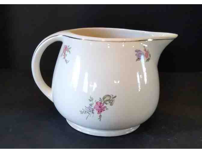 Hall China Flowered Pitcher