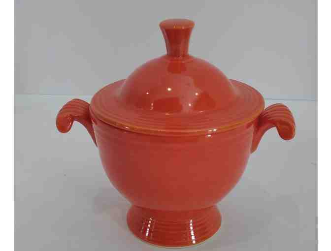 Fiesta Red Vintage Sugar Bowl & Lid