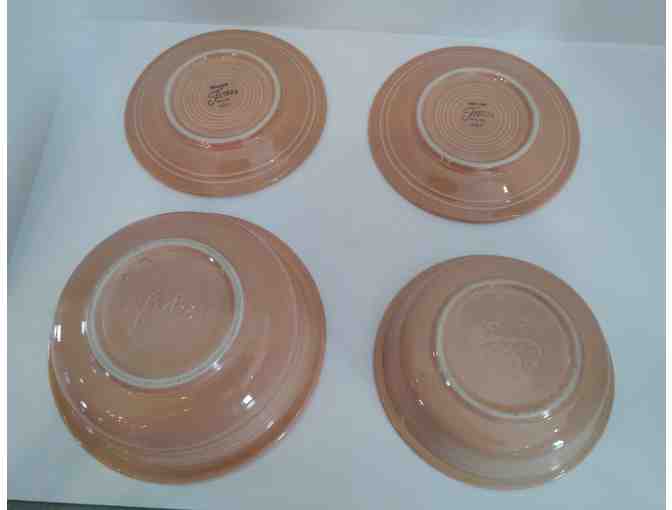 Fiesta Apricot Bowls & Plates 4 pcs