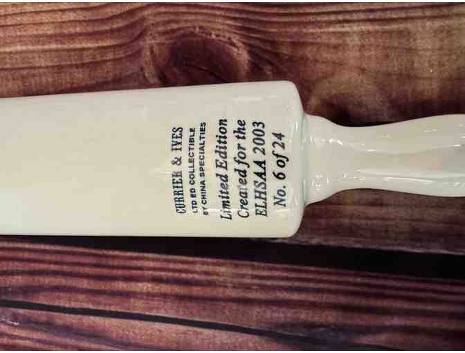 Pioneer Pottery ELHSAA Rolling Pin Currier & Ives 2003 #6 of 24