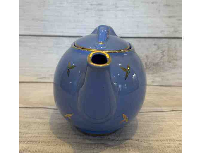 Hall China Cadet Blue Hook Type Teapot, 6 Cup