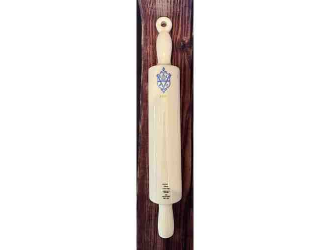 Pioneer Pottery ELHS Blue Flowers Rolling Pin 1997