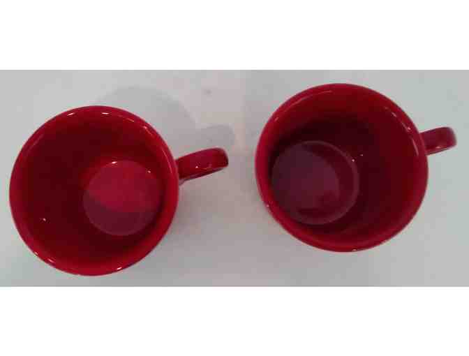 Fiestaware Scarlet Cups and Plates