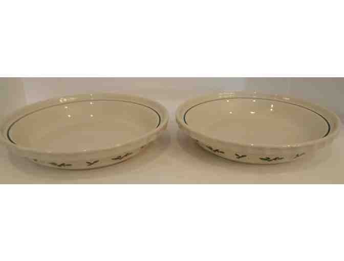 Longaberger Pottery Star Bowl & 2 Pie Plates