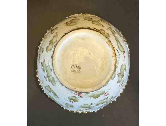 KT&K Lotus Ware Bowl Trimmed in Gold Lace