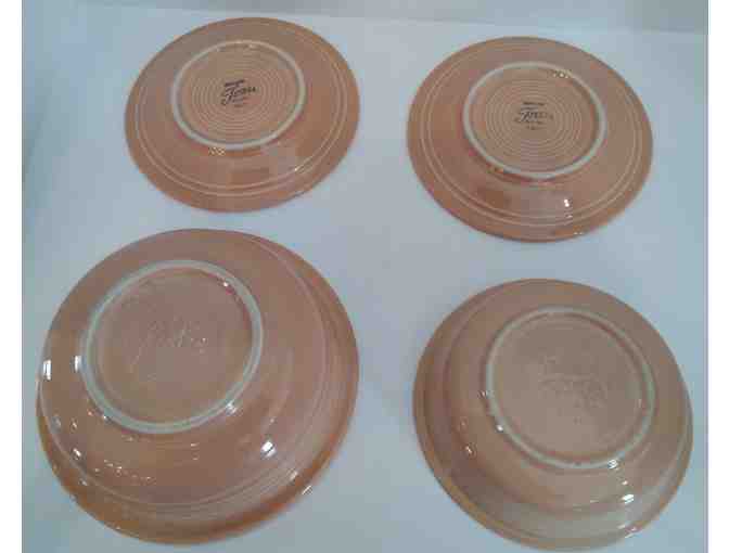 Fiestaware Apricot Bowls & Plates 4 pc