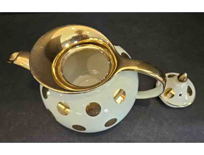 Hall China Ivory Gold Label Windshield Teapot