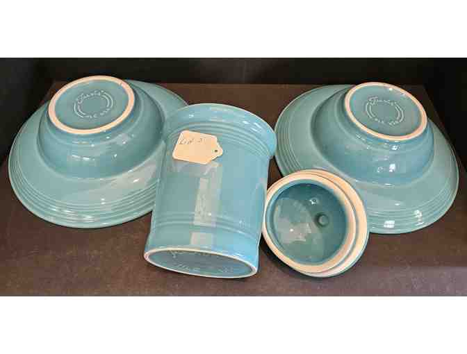 Fiestaware Turquoise 4 pcs Bowls & Crock