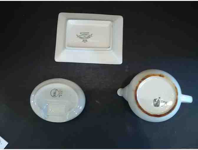 Hall China Ashtray, Teapot, & Dish