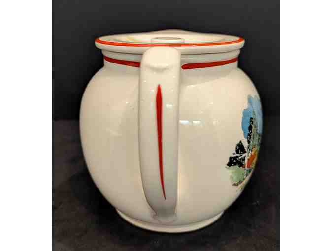 Crooksville Pottery 2 pc Vintage Pitcher with Lid