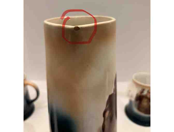 Sebring Brothers Pottery Monk Steins, 5 pcs