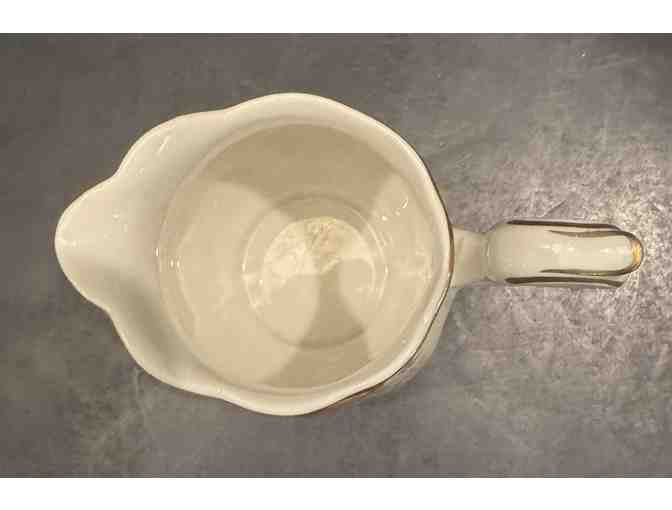 Hall China Drip-o-Lator Coffee Pot, Creamer, and Sugar Floral Design