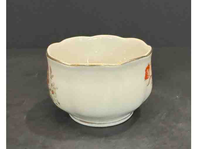 Hall China Drip-o-Lator Coffee Pot, Creamer, and Sugar Floral Design