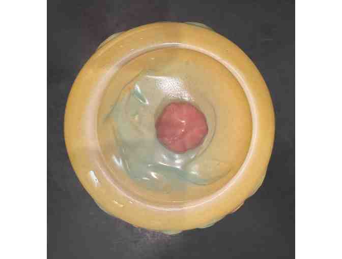 Hall China Vintage Grease Jar and Pitcher Yellow & Flowers