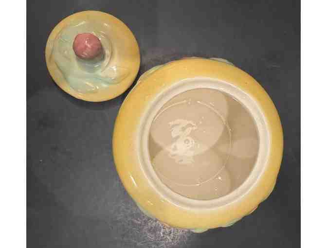 Hall China Vintage Grease Jar and Pitcher Yellow & Flowers