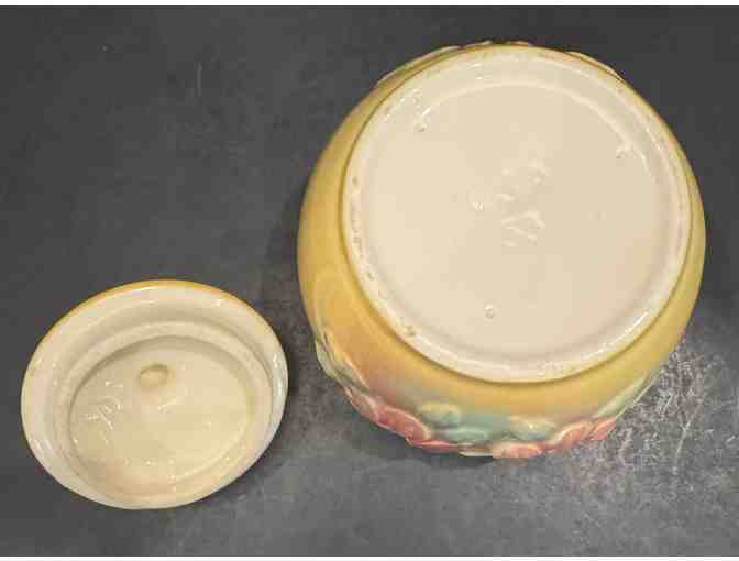 Hall China Vintage Grease Jar and Pitcher Yellow & Flowers