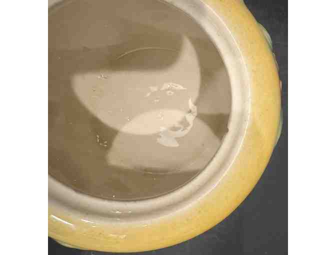 Hall China Vintage Grease Jar and Pitcher Yellow & Flowers