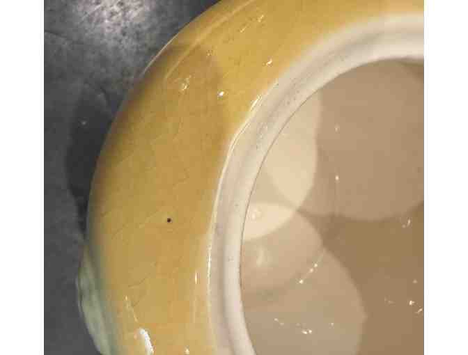 Hall China Vintage Grease Jar and Pitcher Yellow & Flowers