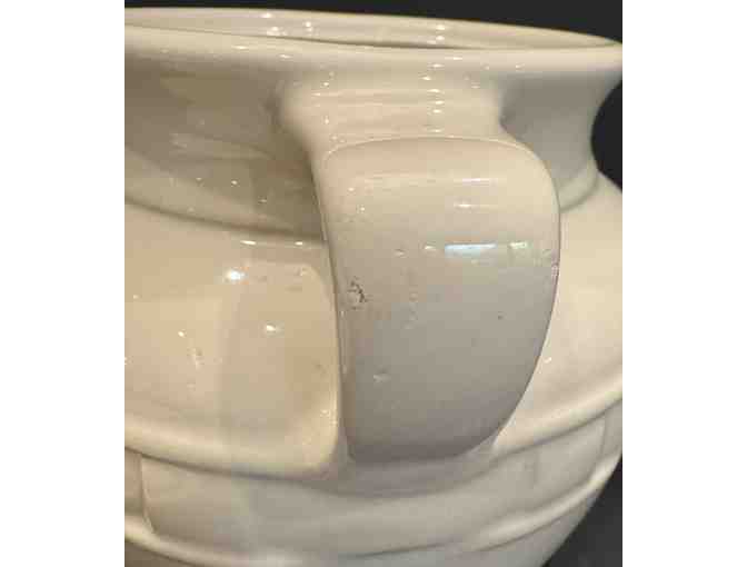 Longaberger Woven Tradition 2 Handle Ivory Cookie Jar