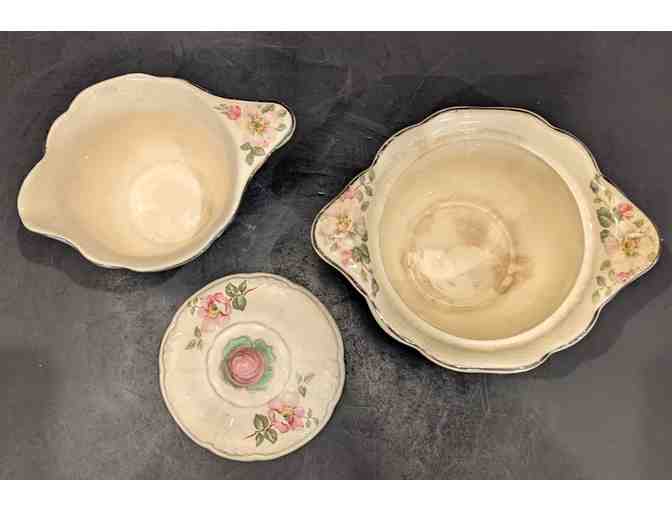 TS&T Cream & Sugar Floral Pattern,