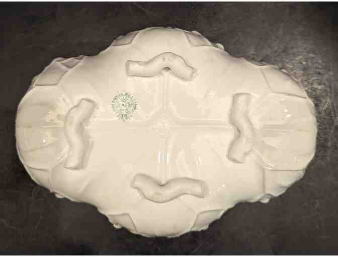 Knowles Taylor & Knowles Lotus Ware Footed Dish