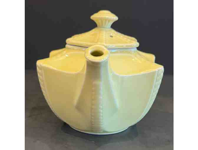 Hall China Yellow Hexagon Shape Teapot