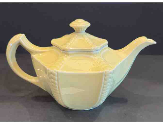Hall China Yellow Hexagon Shape Teapot
