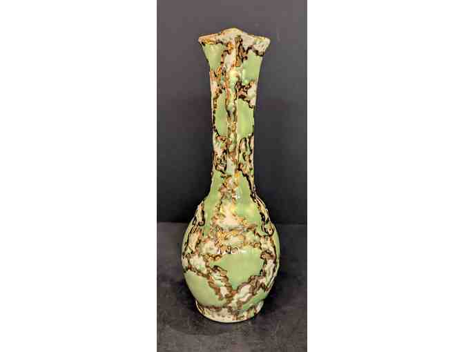 Savoy China Green & Gold Vases 2 pcs
