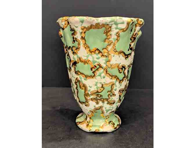 Savoy China Green & Gold Vases 2 pcs